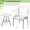 Costway 3PCS Patio Acapulco Furniture Bistro Set Plastic Rope Glass Table Black/Gray/Turquoise/White